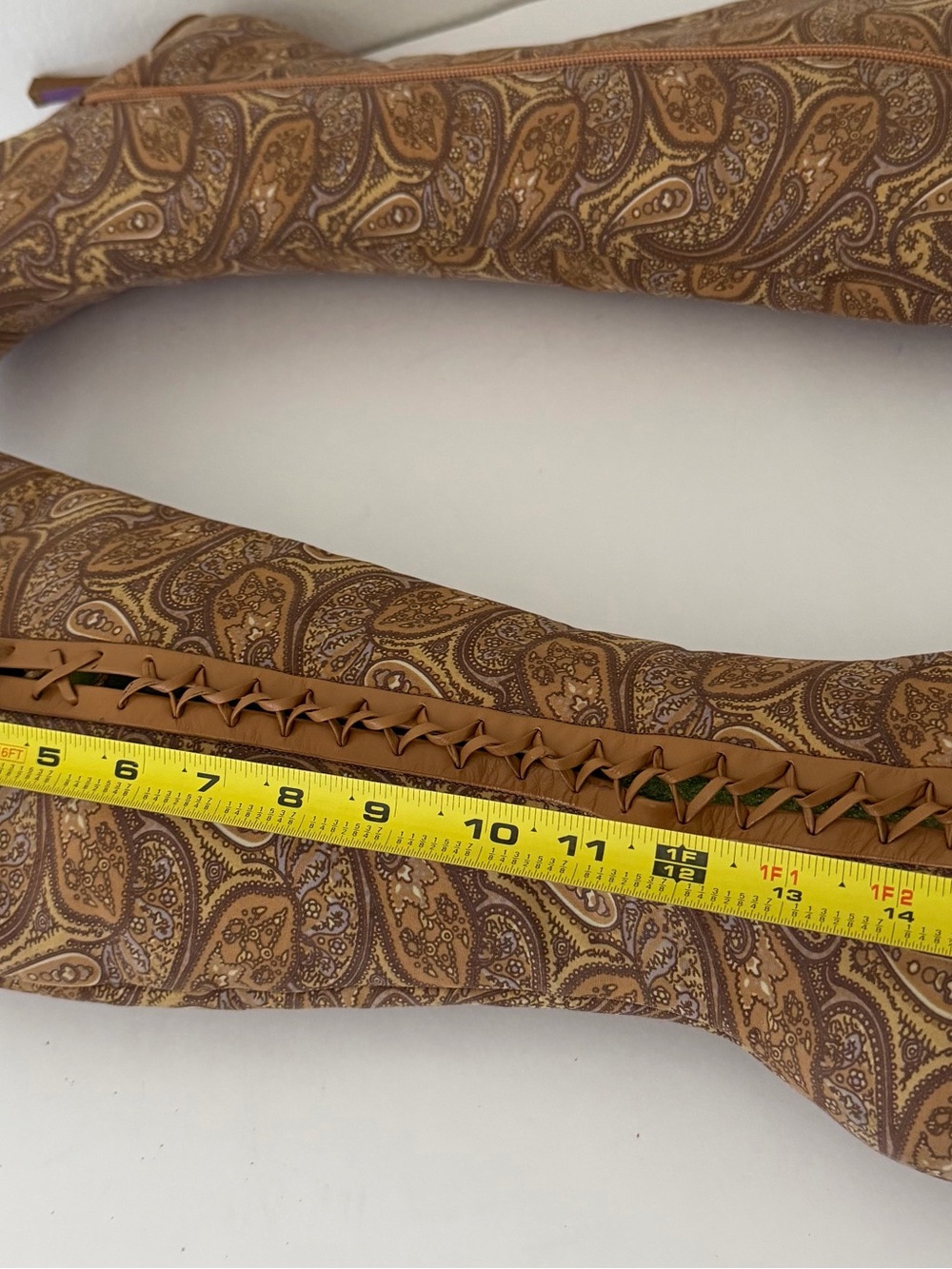Suzanne Somers paisley tapestry knee-high boots - Picture 7 of 11